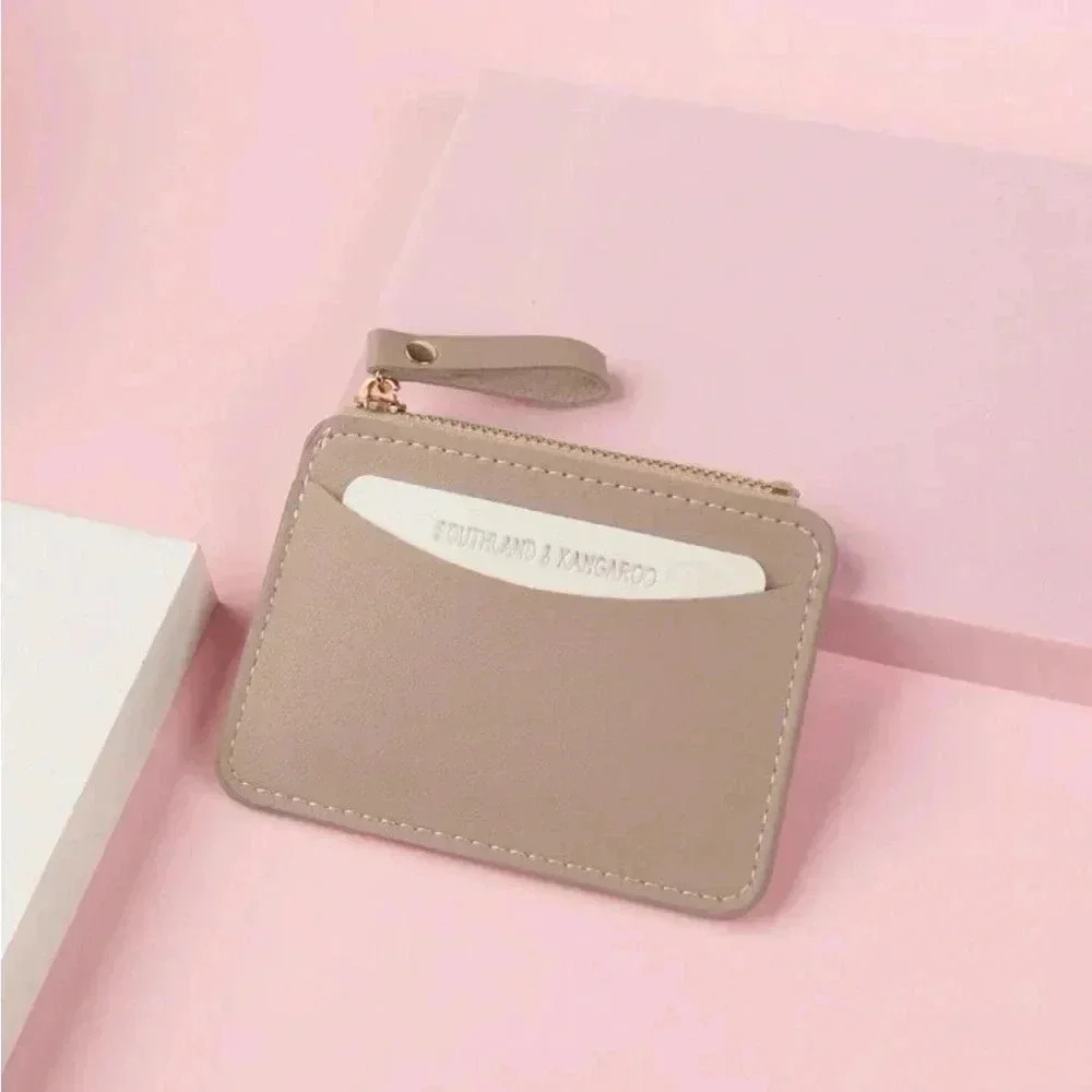 ⚠️Clearance Khaki Apricot Minimalistic Slim Wallet / Cardholder